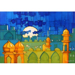 Salman Farooqi, 30 x 42 Inch, Acrylic on Canvas, Cityscape Painting, AC-SF-336